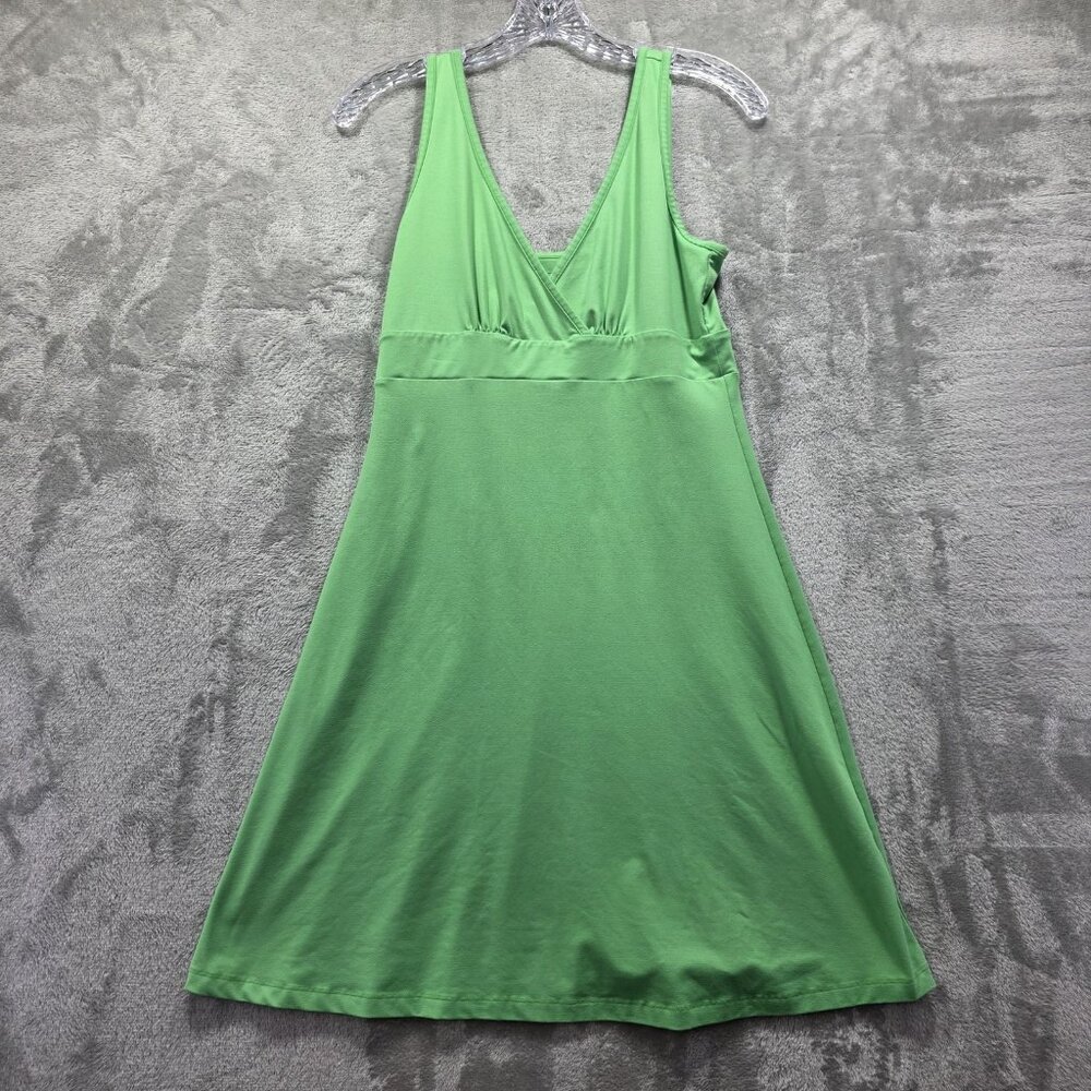 Patagonia Dress Womens Small Green Sleeveless V Neck Fit Flare Summer Activewear